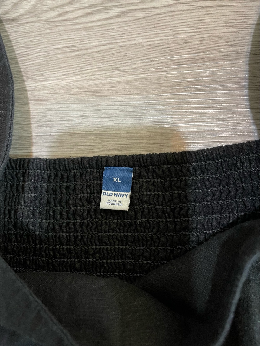 Old Navy Black Square-Neck Linen Mini Dress - Picture 7 of 7